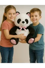 Panda Pembe Kurdaleli Peluş 50 Cm - Görsel 2