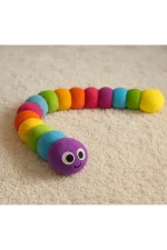 Tırtıl Peluş Çocukların Oyun ve Uyku Arkadaşı 50 cm - Görsel 2
