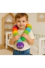 Tırtıl Peluş Çocukların Oyun ve Uyku Arkadaşı 50 cm - Görsel 3